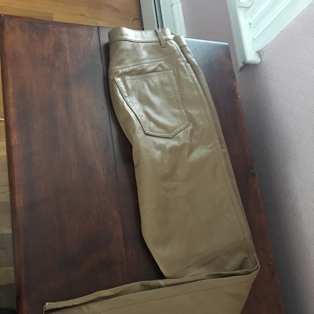 Ralph Lauren Tan Leather Pants